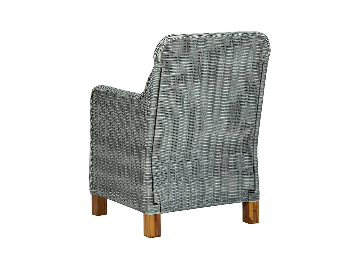 Mobilier à dîner 9 pièces avec coussins Résine tressée Gris clair