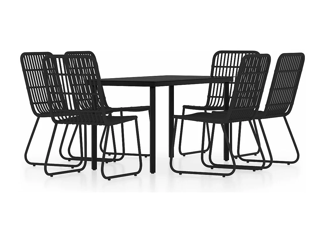 7-delige Tuinset zwart