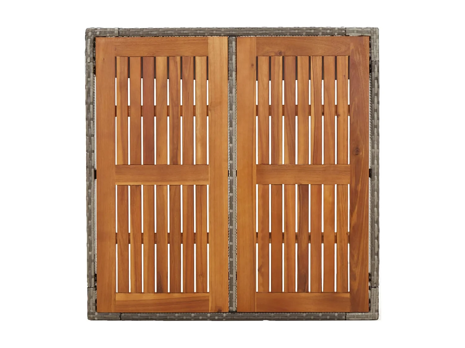 3 peças conjunto de jantar p/ jardim c/ almofadões vime PE cinza