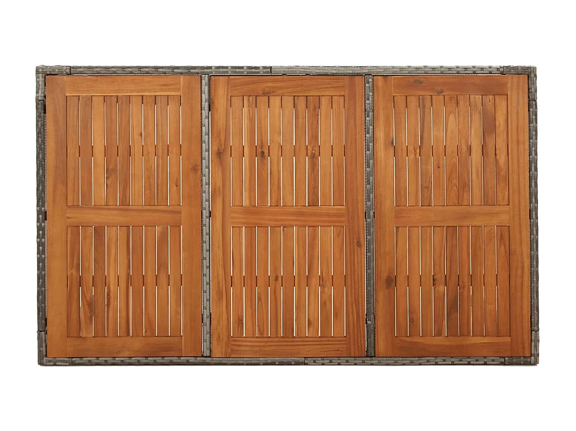 5-delige Tuinset met kussens poly rattan grijs