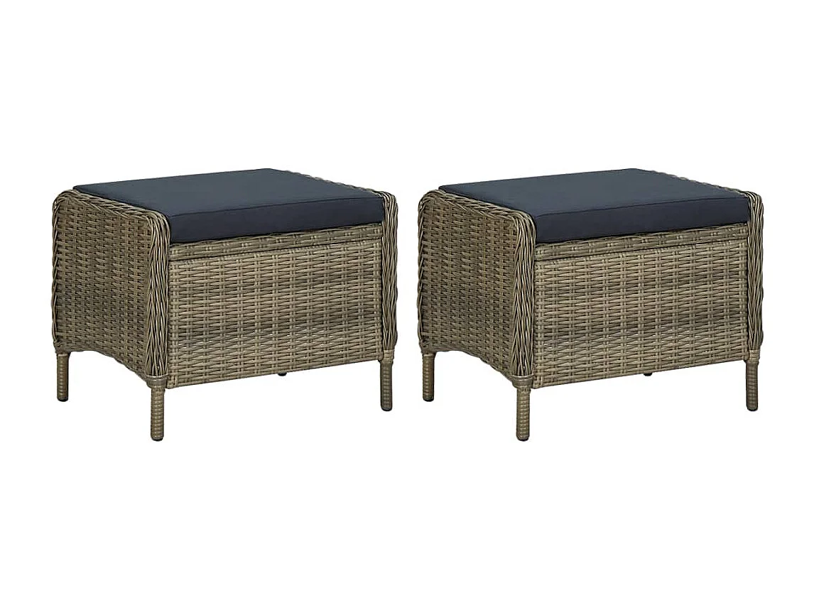 Juego de comedor para jardín 7 piezas marrón