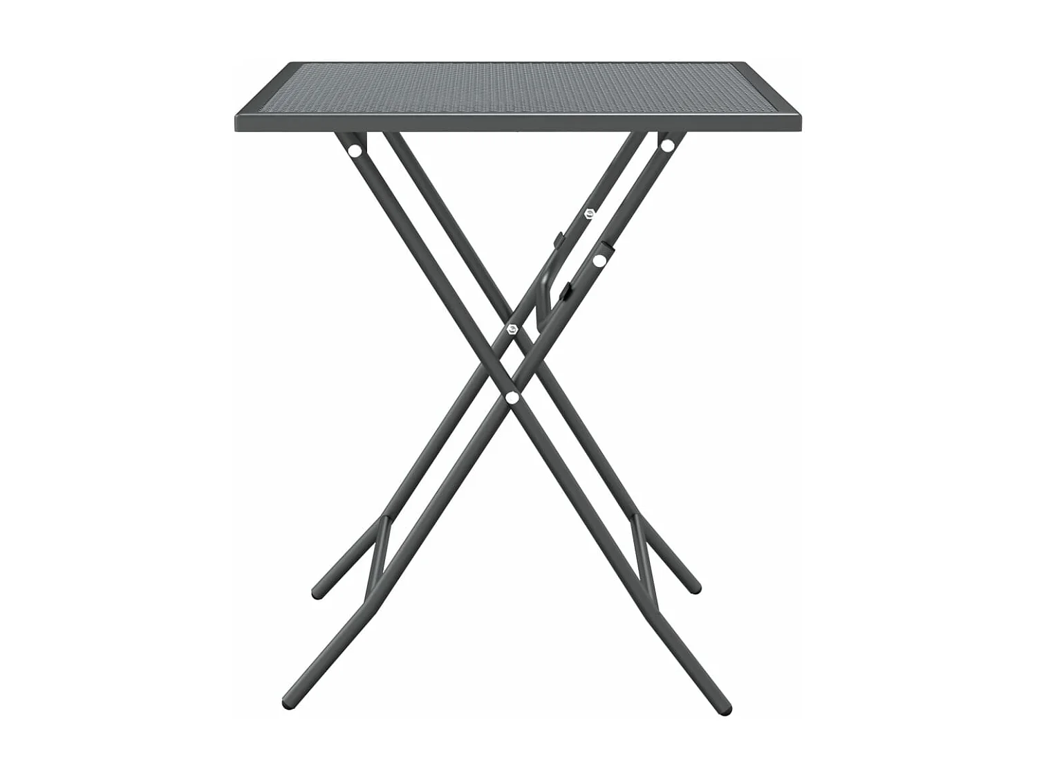 Set de comedor de jardín 5 piezas malla metal expandido antracita