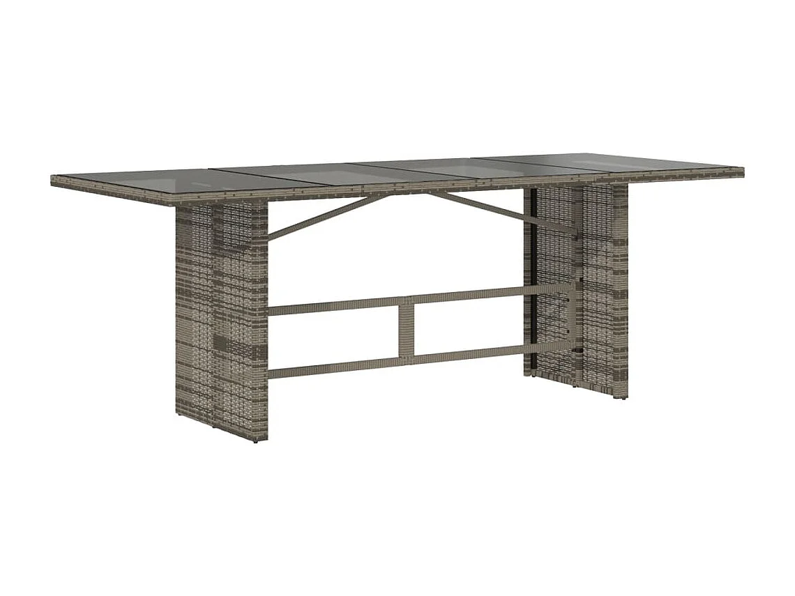 9-delige Tuinset met kussens poly rattan grijs