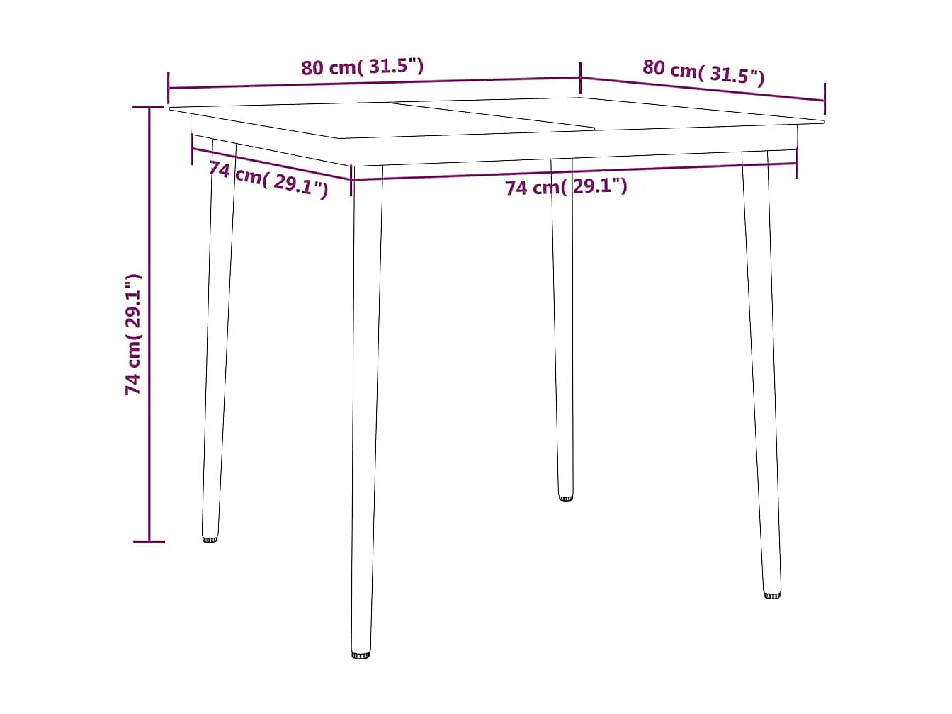 Juego de comedor de jardín 3 piezas negro