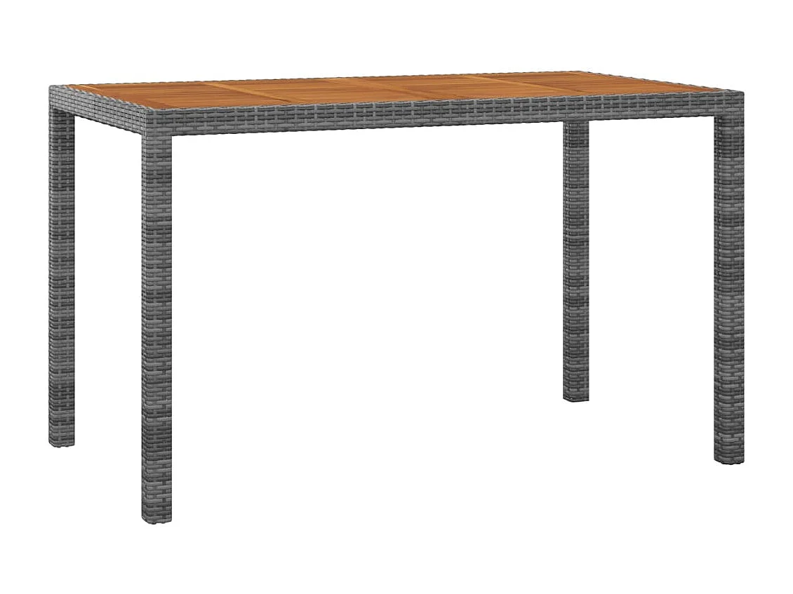 Mobilier à dîner de jardin et coussins 3 pièces Résine tressée Gris