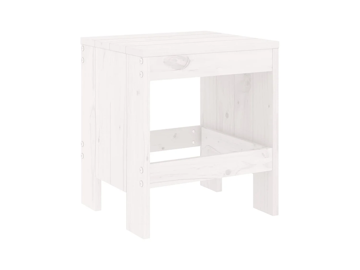 Juego de comedor de jardín 13 piezas madera maciza pino blanco