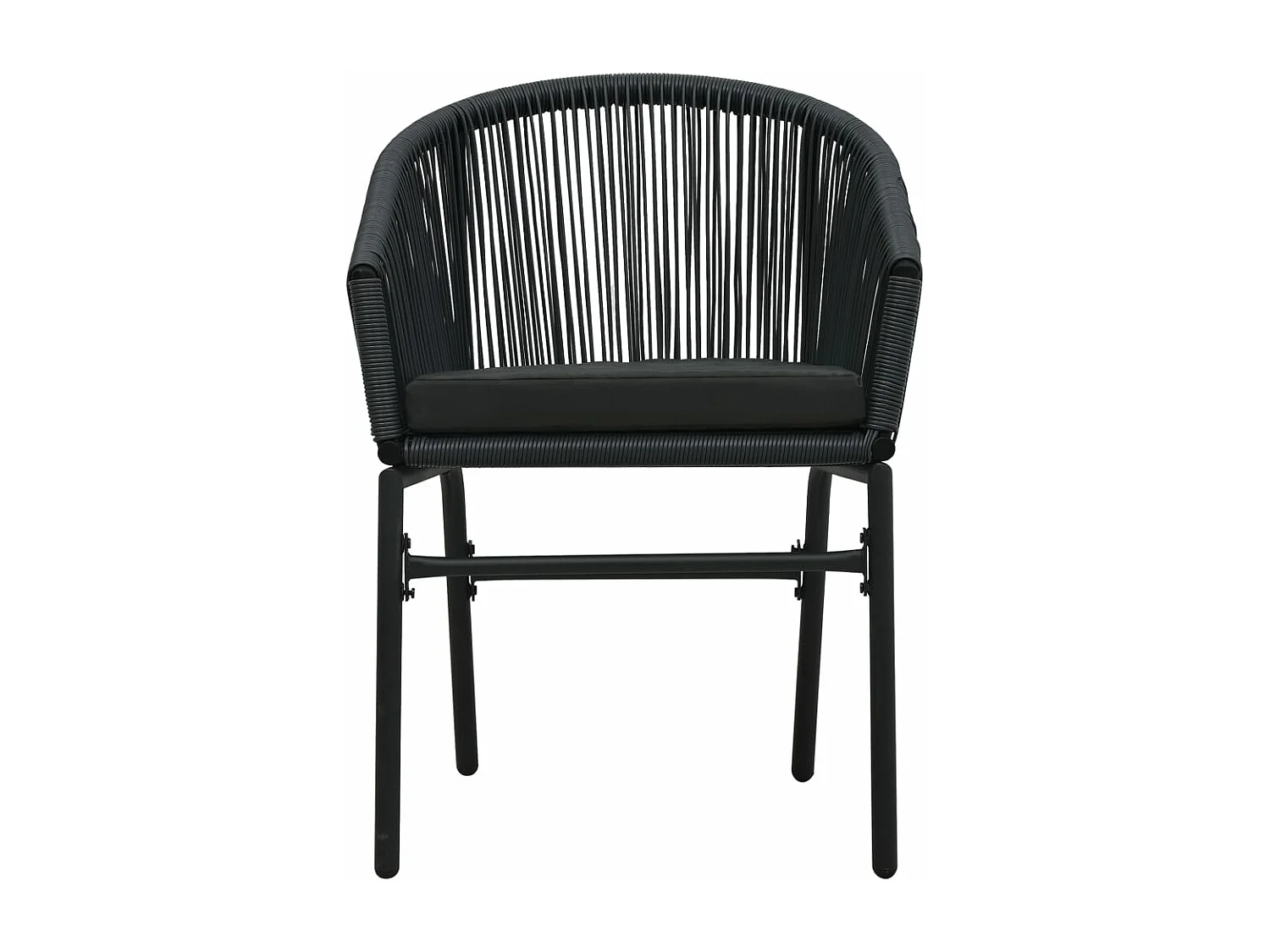 Ensemble de salle à manger de jardin 9 pièces Noir