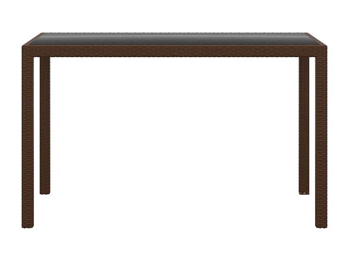 Meubles à dîner de jardin et coussins 3 pièces Poly rotin Marron