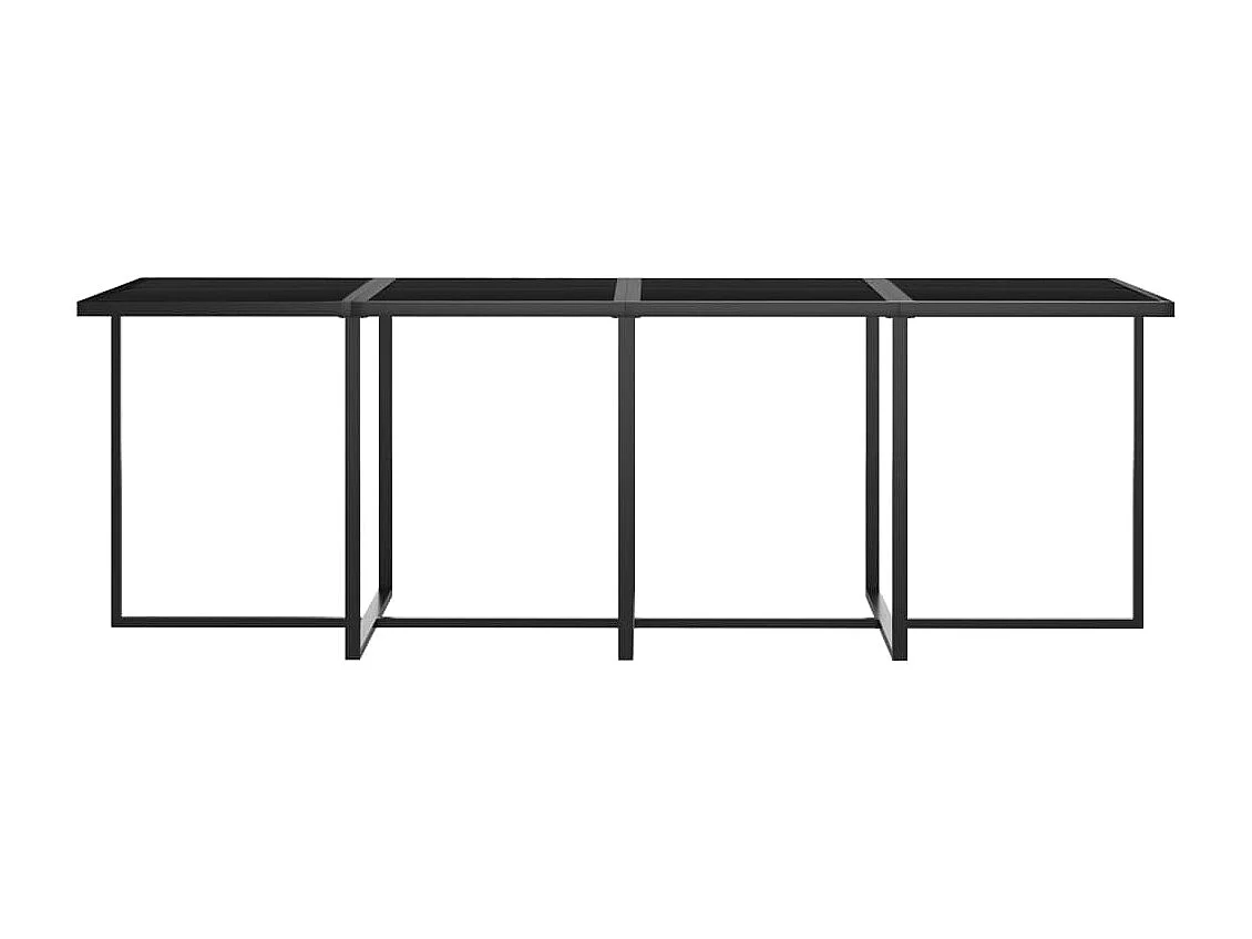 Mobilier à dîner de jardin 9 pièces et coussins Résine tressée Gris