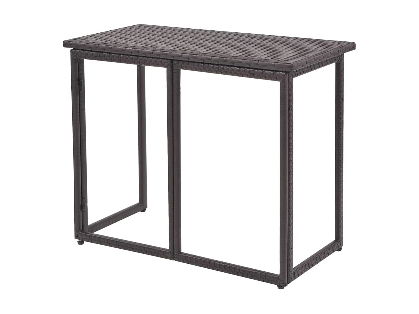 Juego de comedor de jardín 5 piezas ratán PE y acero marrón
