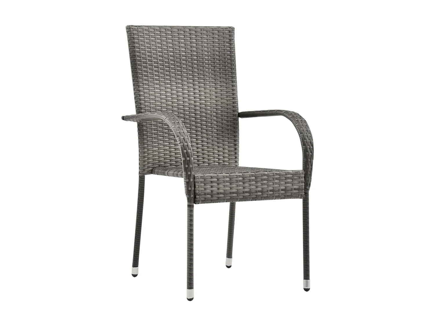 Juego de comedor para jardín 5 piezas gris