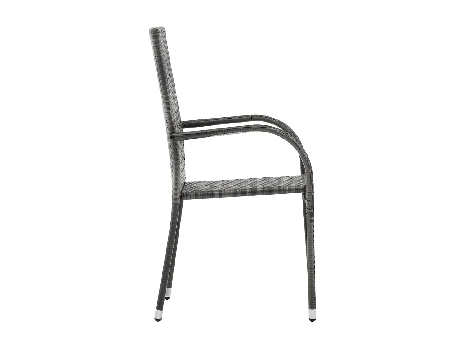 Juego de comedor para jardín 5 piezas gris