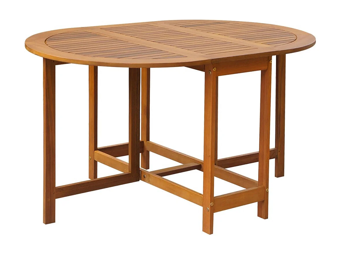 Set comedor de jardín plegable 5 piezas madera maciza de acacia