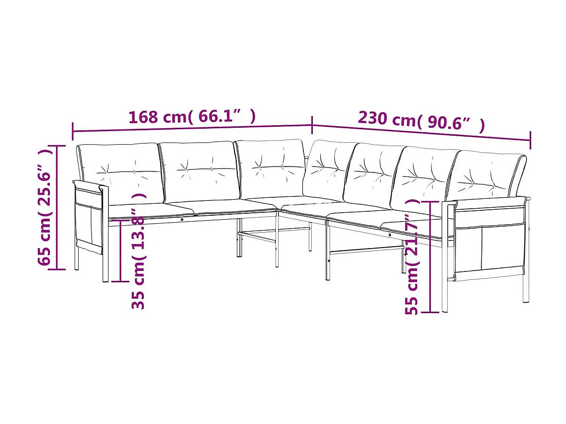2 peças conjunto de jantar para jardim aço antracite
