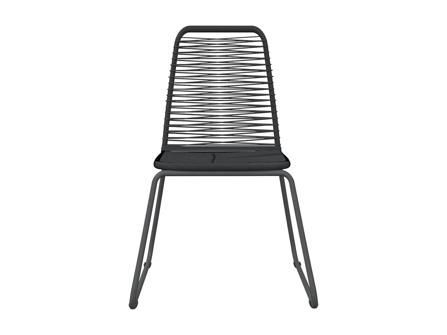 Ensemble de salle à manger de jardin 9 pièces Noir