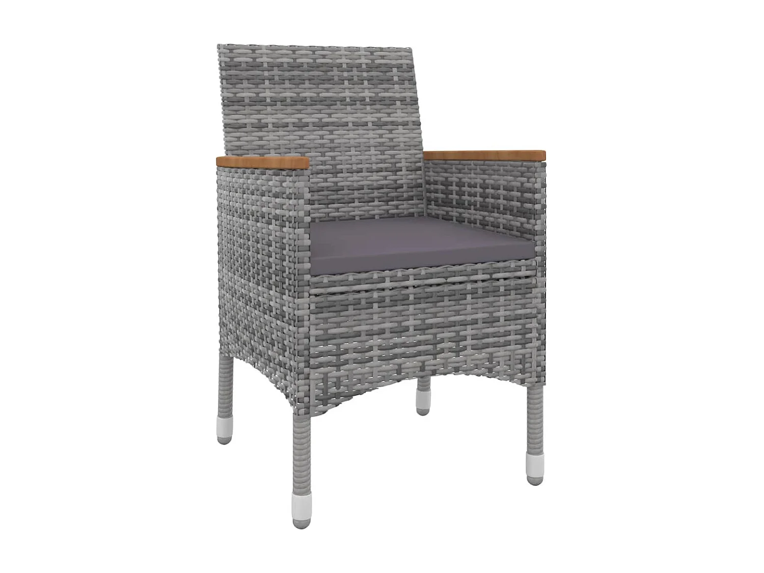 Set comedor de jardín 5 piezas y cojines ratán sintético y vidrio