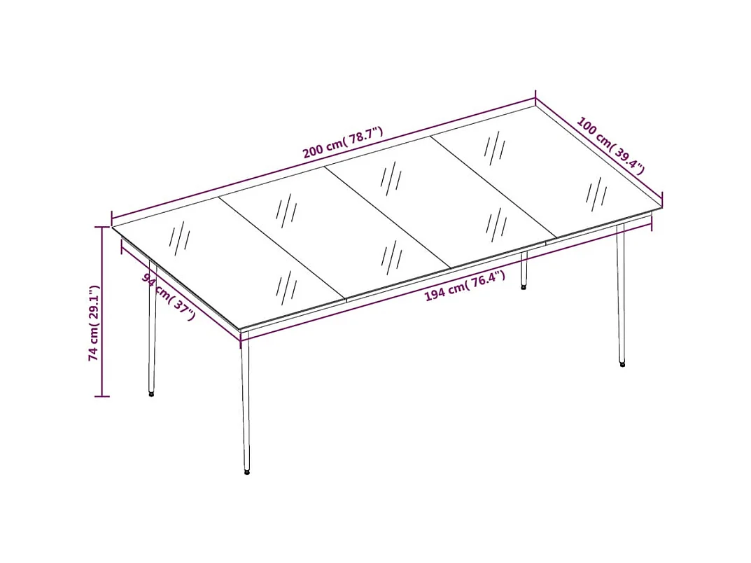 Mobilier de salle à manger de jardin avec coussins 7 pièces Noir