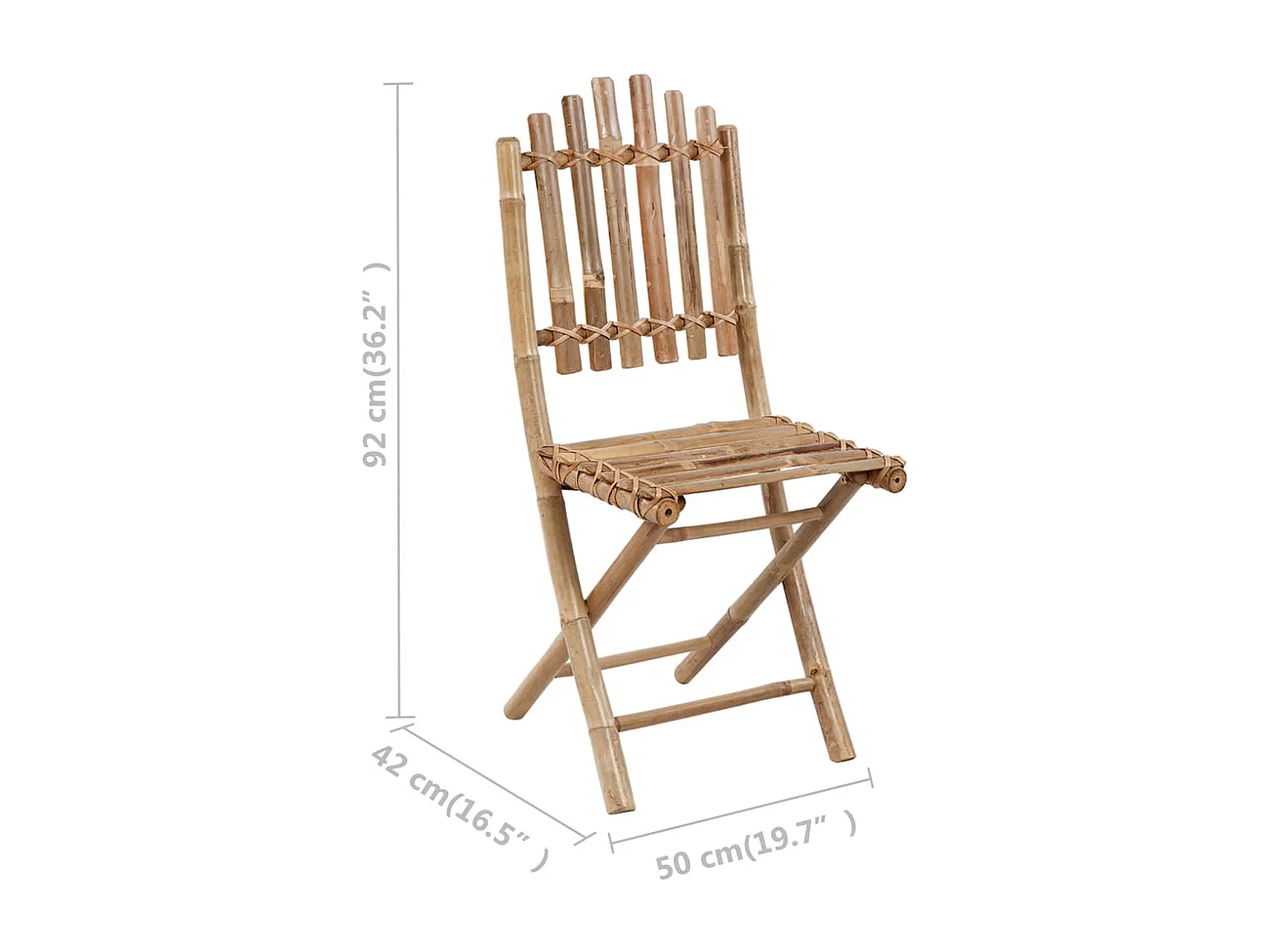 Mobilier à dîner d'extérieur pliable 5 pièces avec coussins Bambou