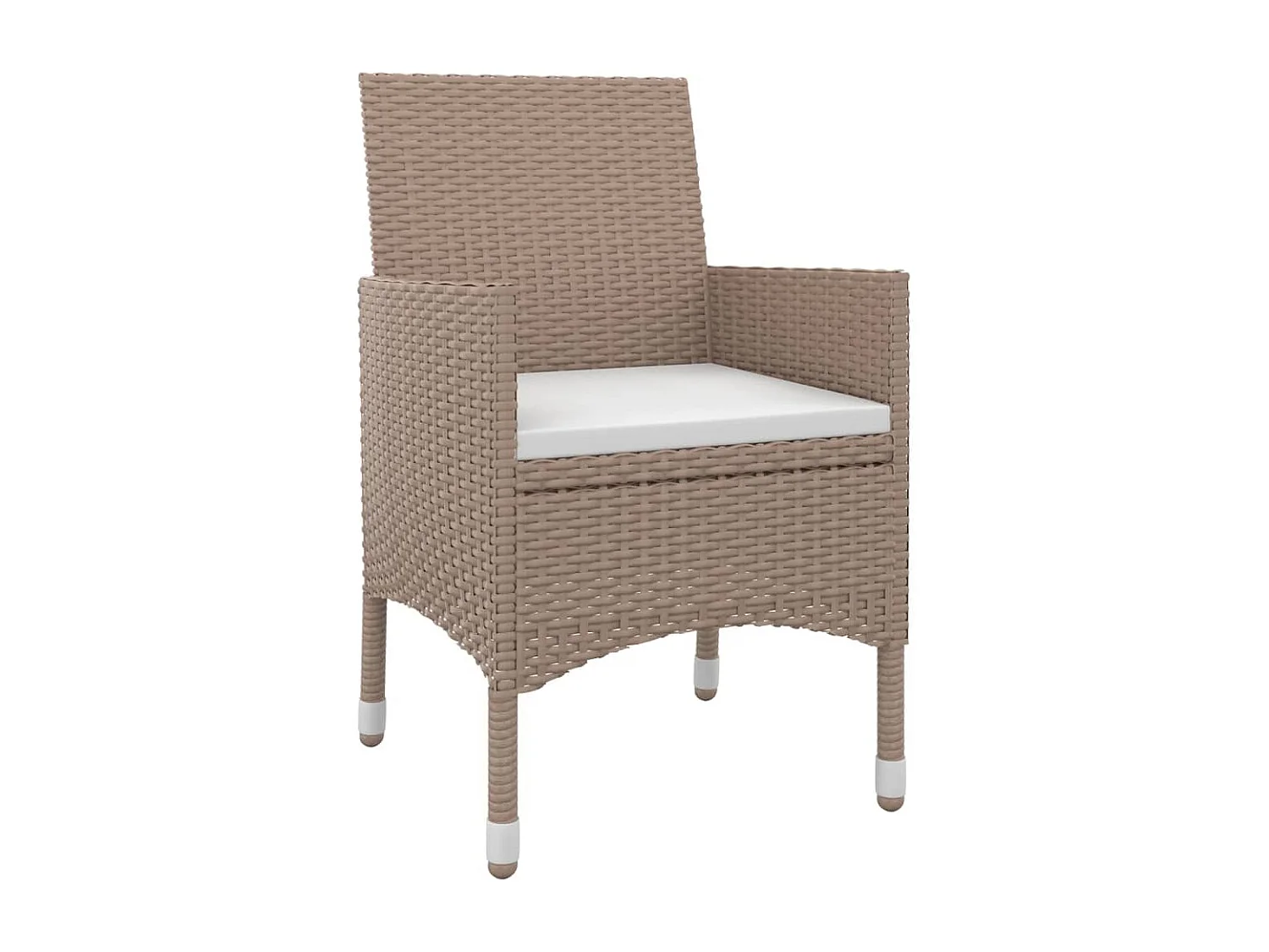 Mobilier à dîner de jardin coussins 3 pièces Résine tressée Verre