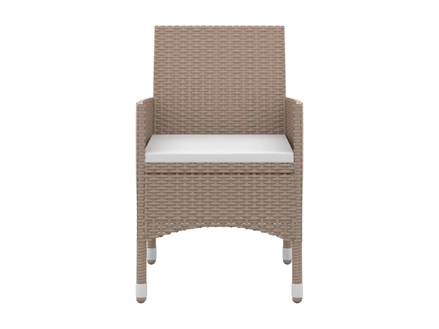 Mobilier à dîner de jardin coussins 3 pièces Résine tressée Verre