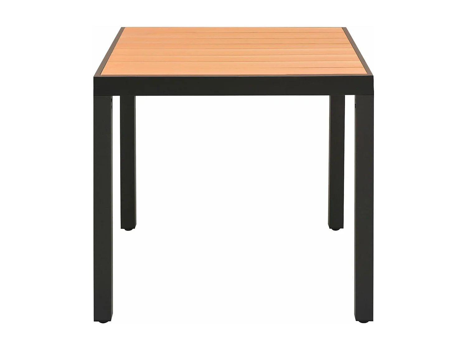 Ensemble de salle à manger de jardin 5 pièces Noir et marron