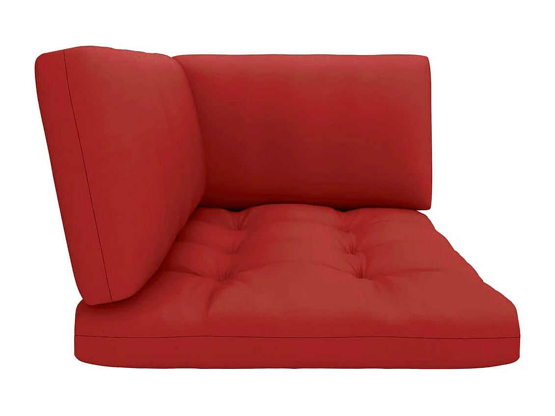 Canapé palette 2 places avec coussins Pin imprégné de noir