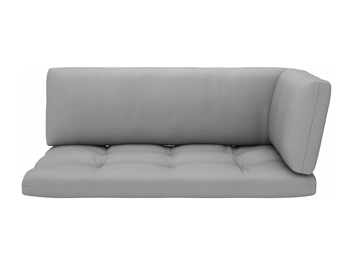 Sofá de palets 2 plazas cojines madera pino impregnada blanco