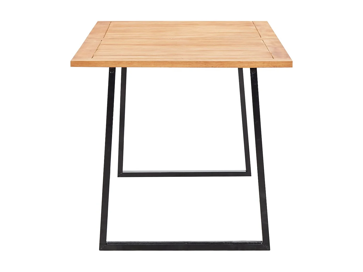 Set comedor jardín 9 piezas ratán sintético y madera acacia negro