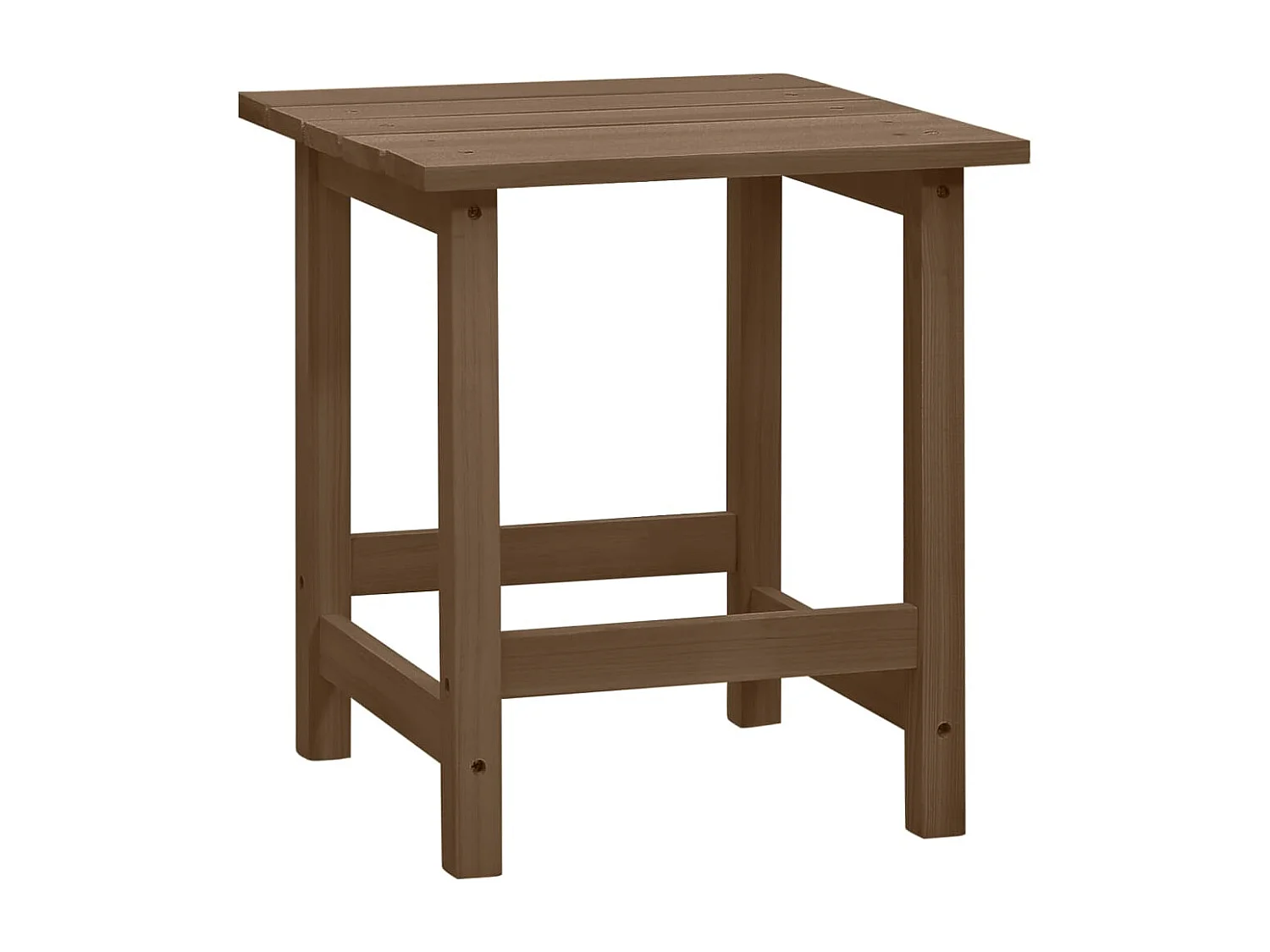 Silla con otomana y mesa jardín Adirondack abeto macizo marrón