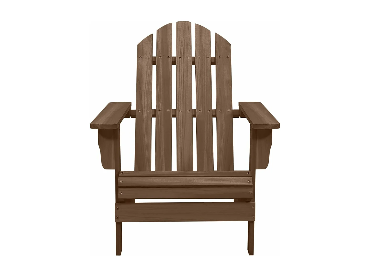 Chaise de jardin Adirondack avec table Bois de sapin Marron