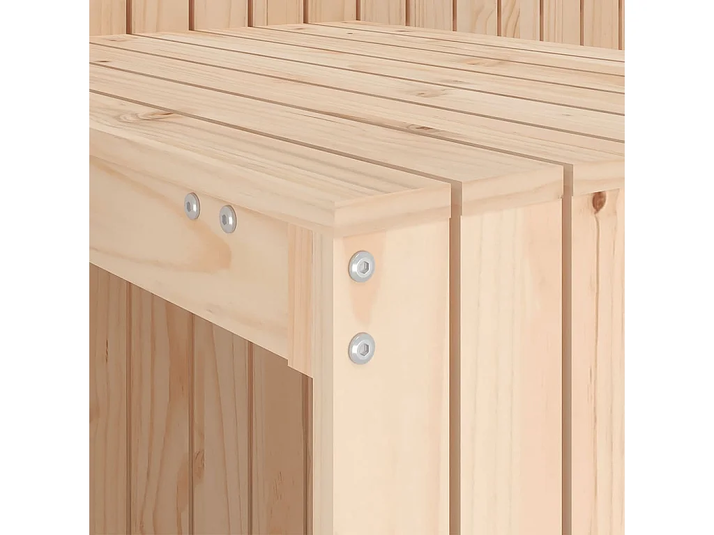 Conjunto de varanda 2 lugares madeira de pinho maciça