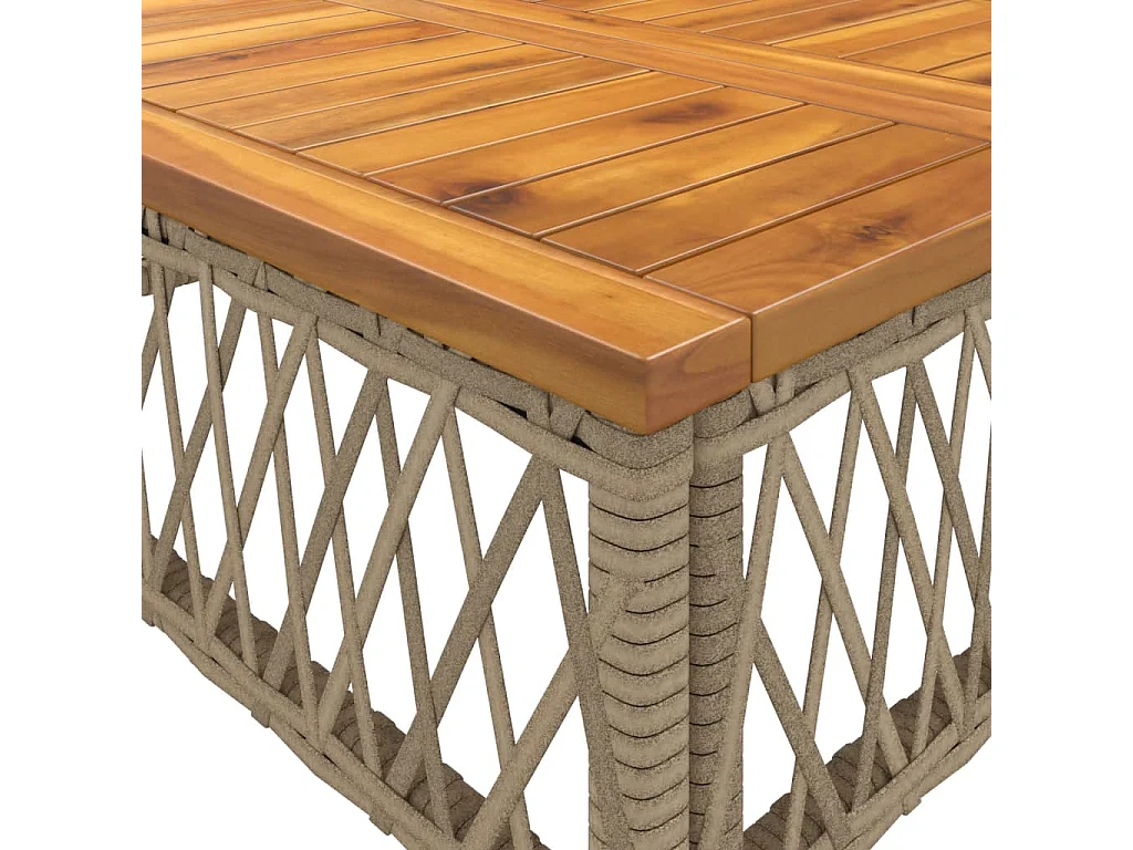 Salon de jardin avec coussins 2 pièces beige résine tressée