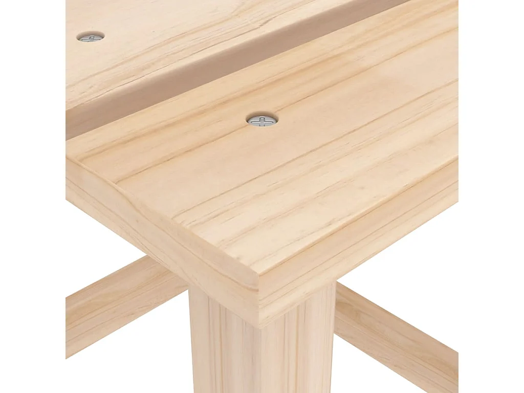 Chaise de jardin Adirondack avec table Bois de sapin massif