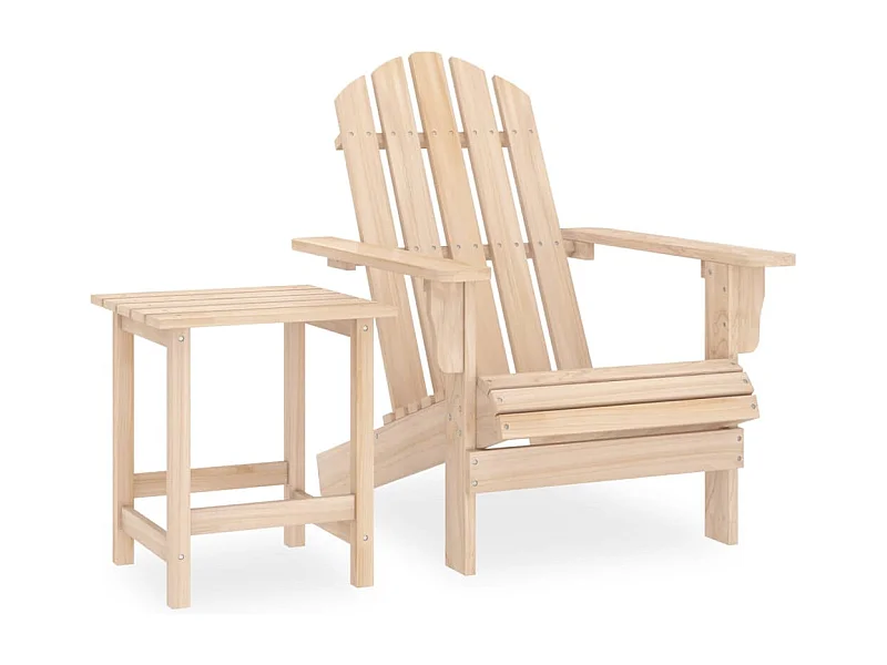 Tuinstoel Adirondack met tafel massief vurenhout