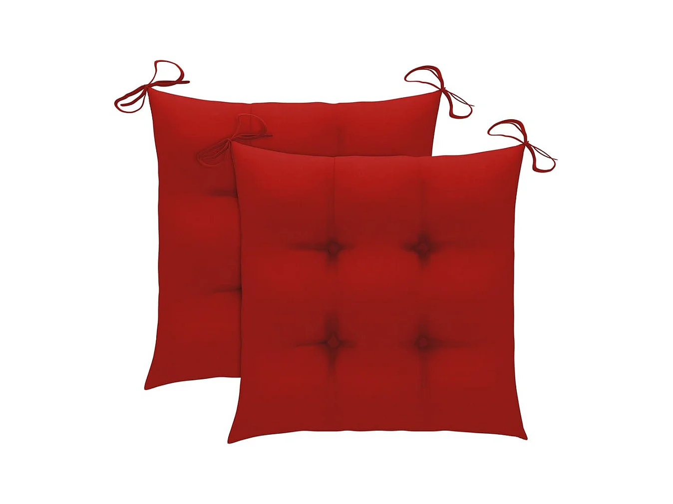 Chaises de jardin avec table à thé et coussins Acacia solide