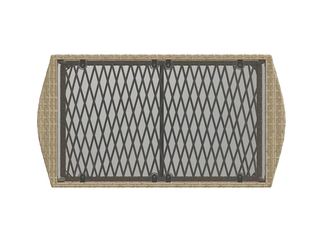 Salon de jardin avec coussins 4 pièces beige résine tressée