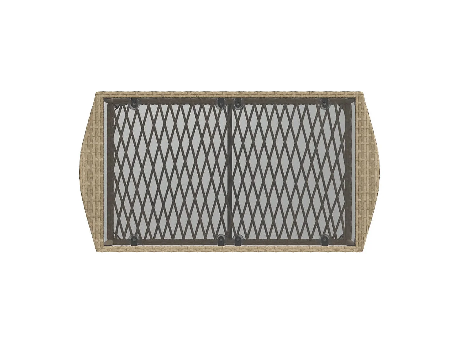 Salon de jardin avec coussins 4 pièces beige résine tressée