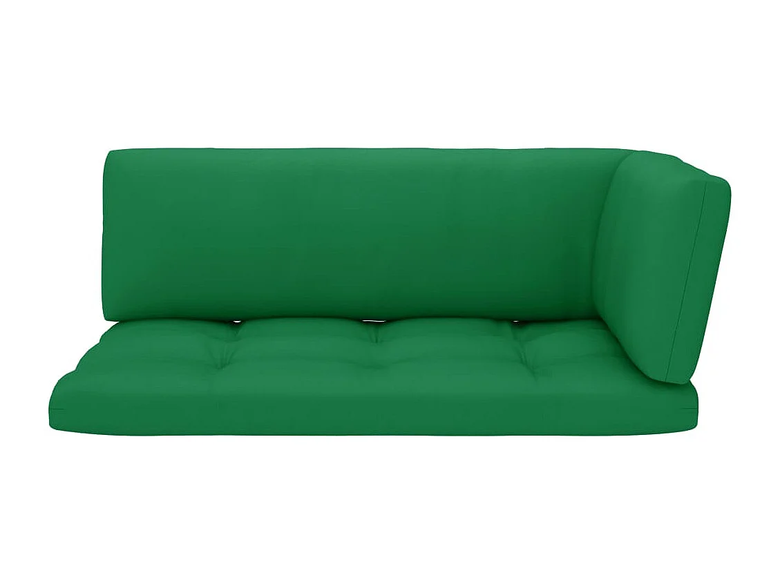 Canapé palette 2 places avec coussins Pin imprégné de noir