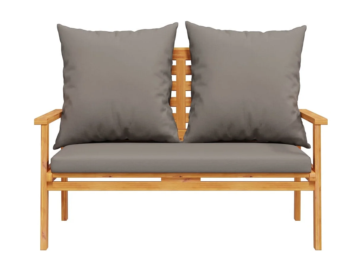 Canapé de jardin 120 cm avec coussin bois d'acacia massif