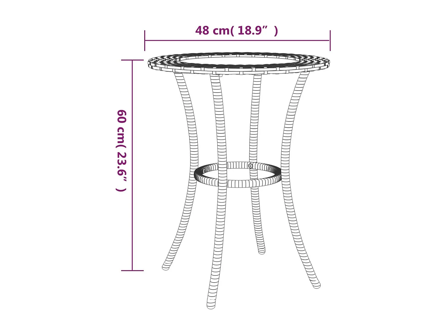 2-delige Loungeset met kussens L-vormig poly rattan zwart