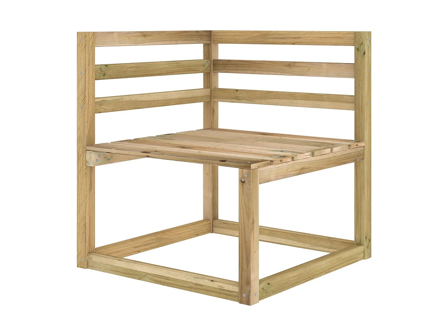 Canapé de jardin 4 places avec coussins crème