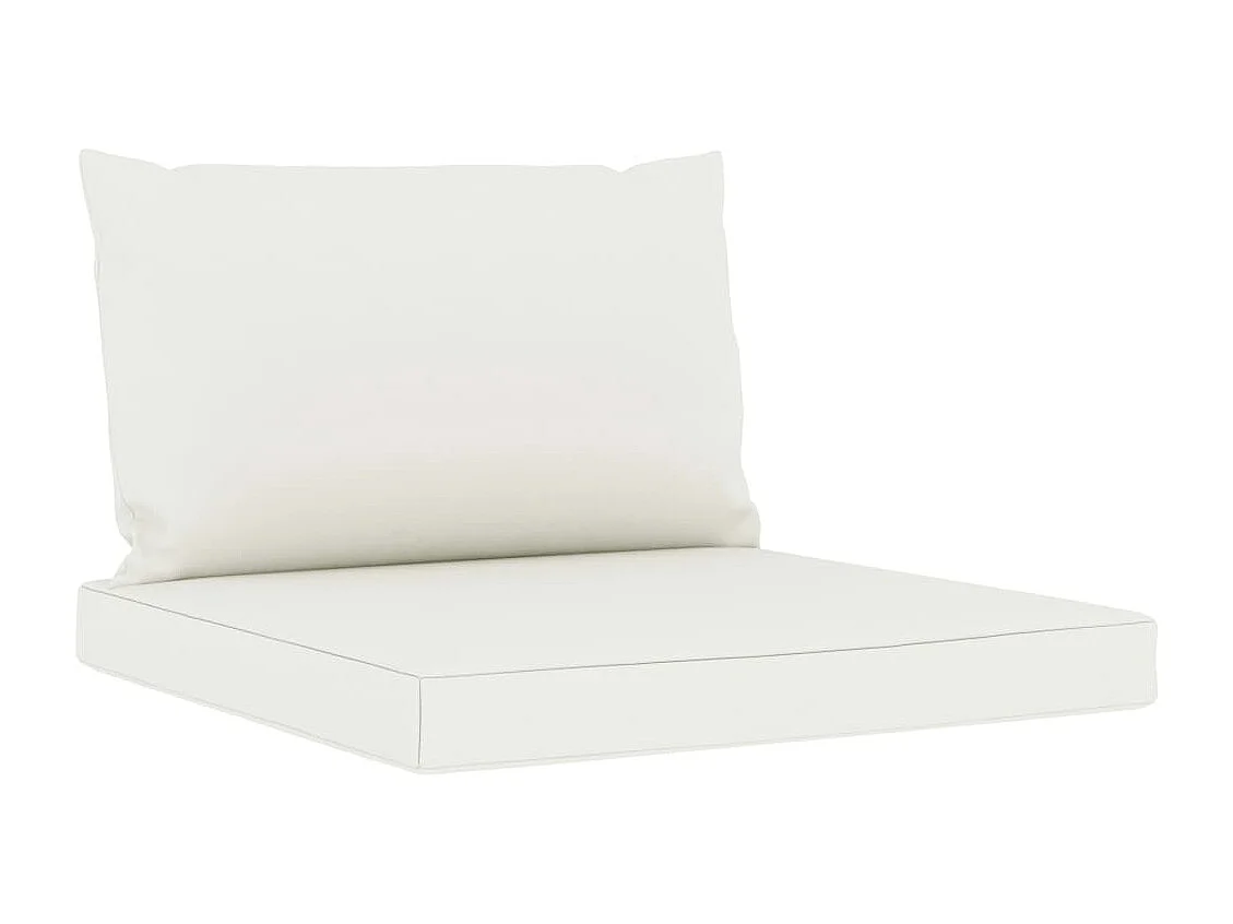 Canapé de jardin 4 places avec coussins crème