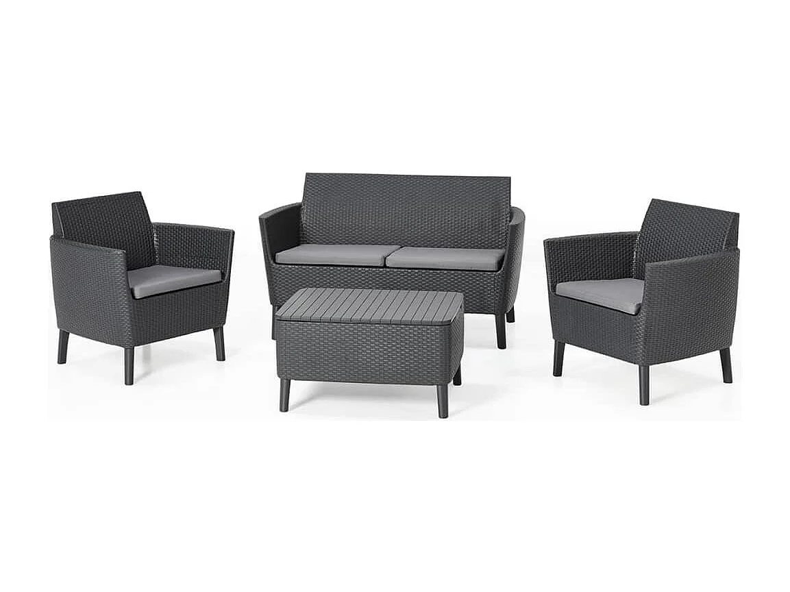 Jeu de canapés de jardin 8 pièces Salemo Graphite 236629