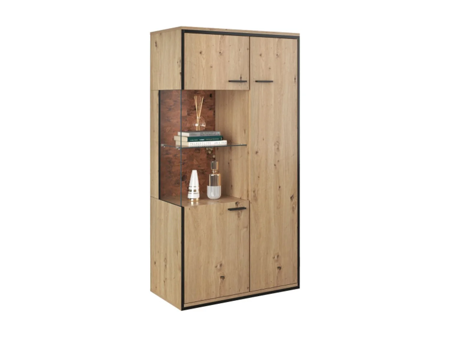 Vitrina moderna con iluminación LED - 150Hx78Bx40Tcm