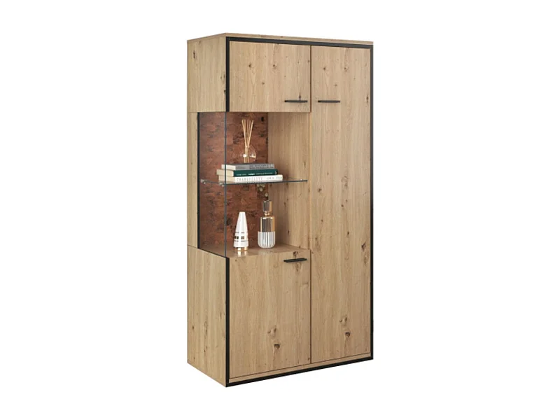 Vitrina moderna con iluminación LED - 150Hx78Bx40Tcm