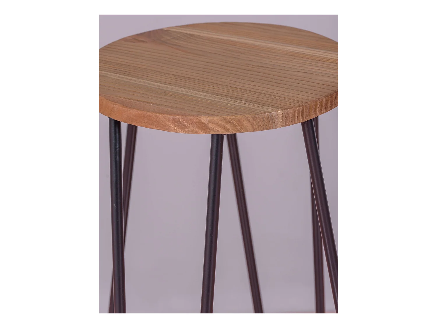 Industriehocker aus Eschenholz (75 cm) - Lissabon - Schwarz