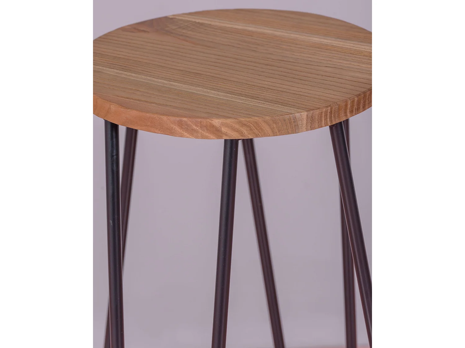 Banco Industrial em madeira de freixo (75cm) - Lisboa - Preto