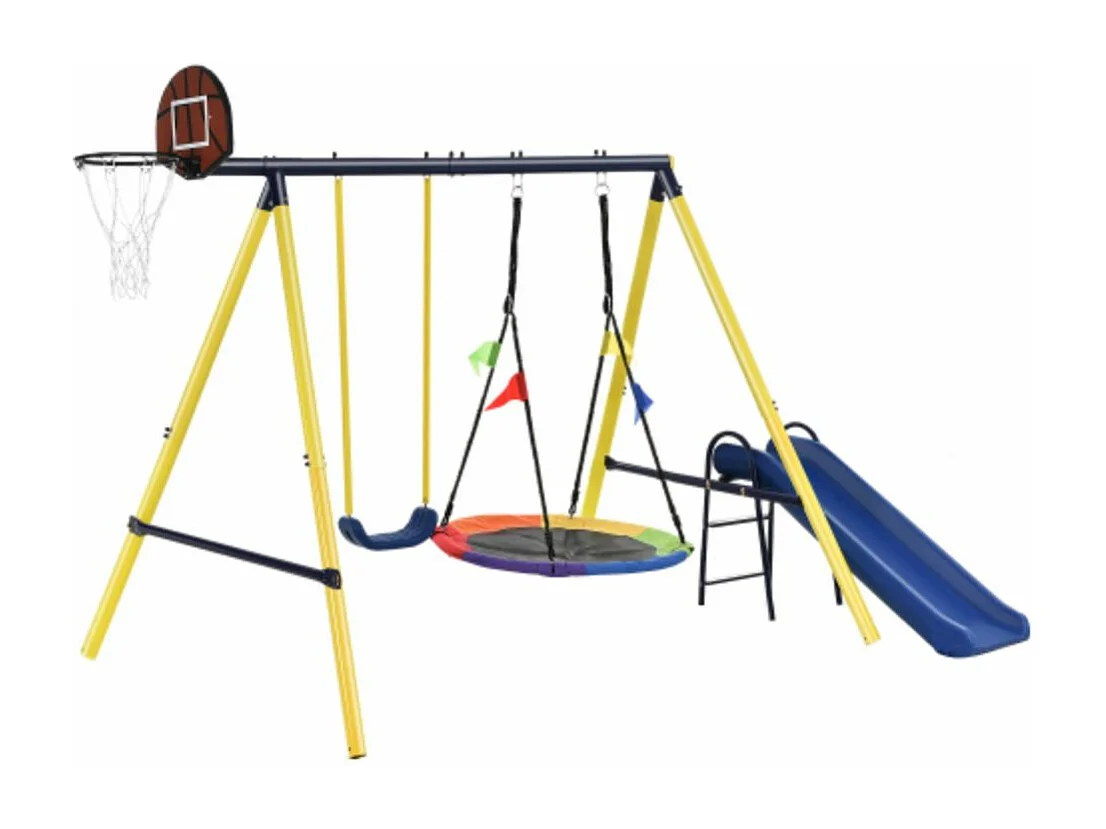 Balancoire pour enfants - balançoire enfant avec cadre métallique