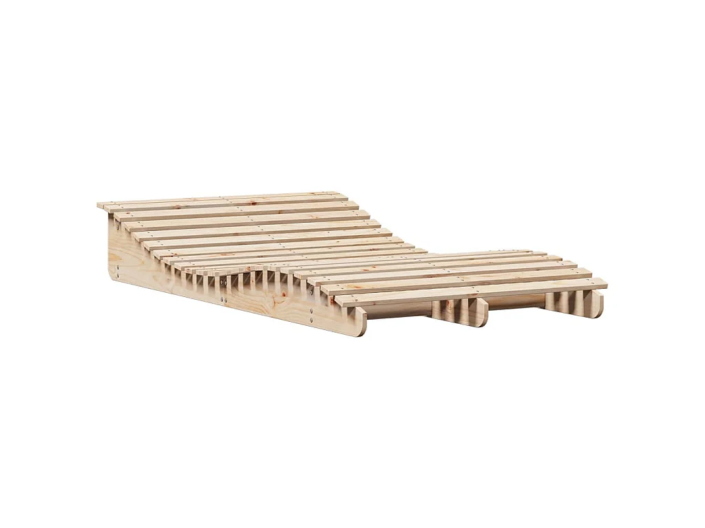 Chaise longue 205x110x31,5 cm bois massif de pin