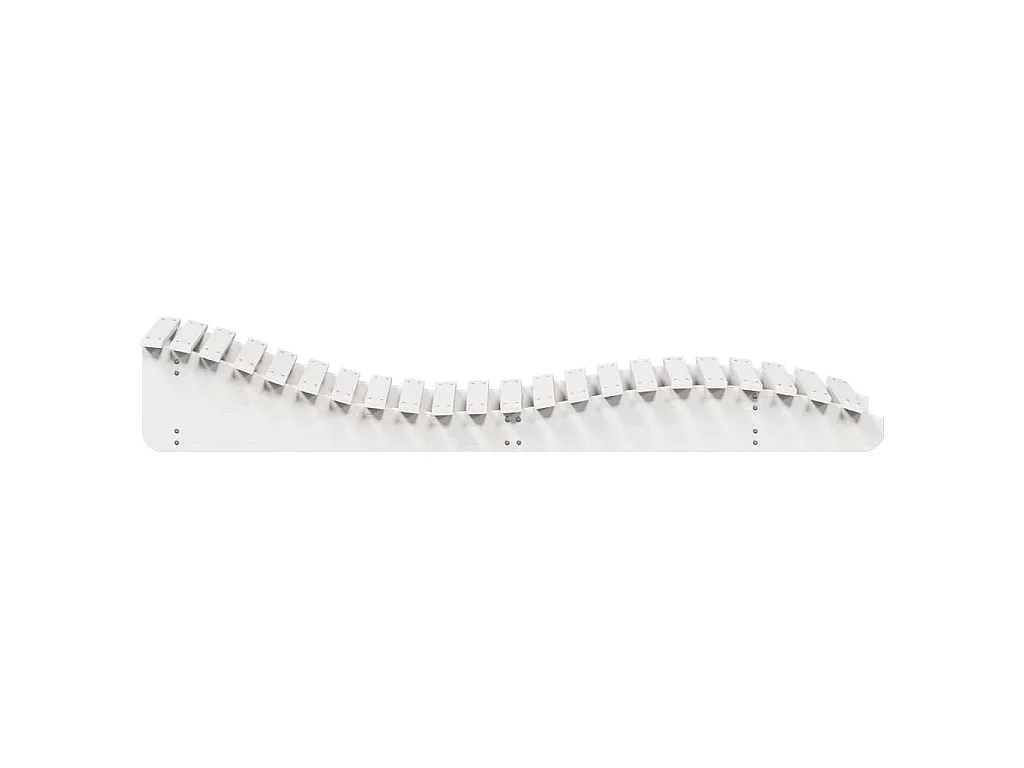 Chaise longue blanc 205x60x31,5 cm bois massif de pin